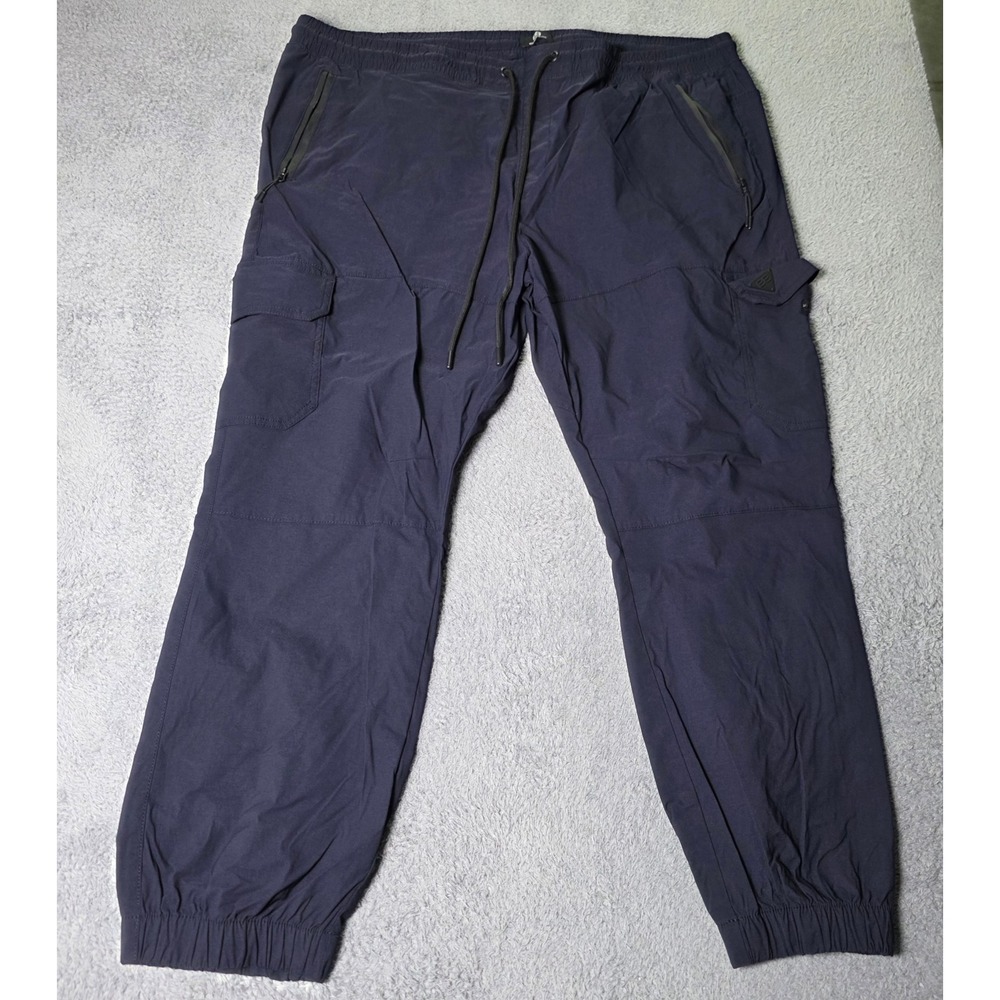 Benjamin Black Mens 4XL Cargo Jogger Pants Navy Blue Techwear Utility
